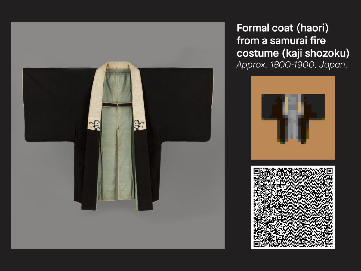 Animal Crossing formal coat (haori) from a samurai fire costume (kaji shozoku)